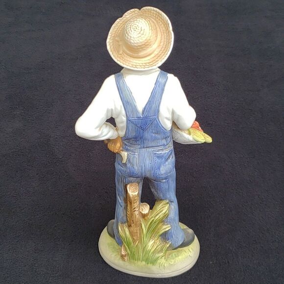 Vintage 10" Homco African American Farmer Porcelain Figurine #1472 - Picture 3 of 10